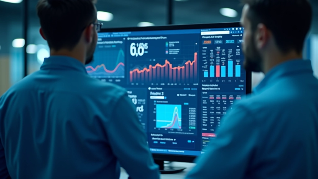 Dashboard di monitoraggio con grafici e metriche di qualità, visualizzazione dati in tempo reale della produzione, interfaccia di controllo qualità